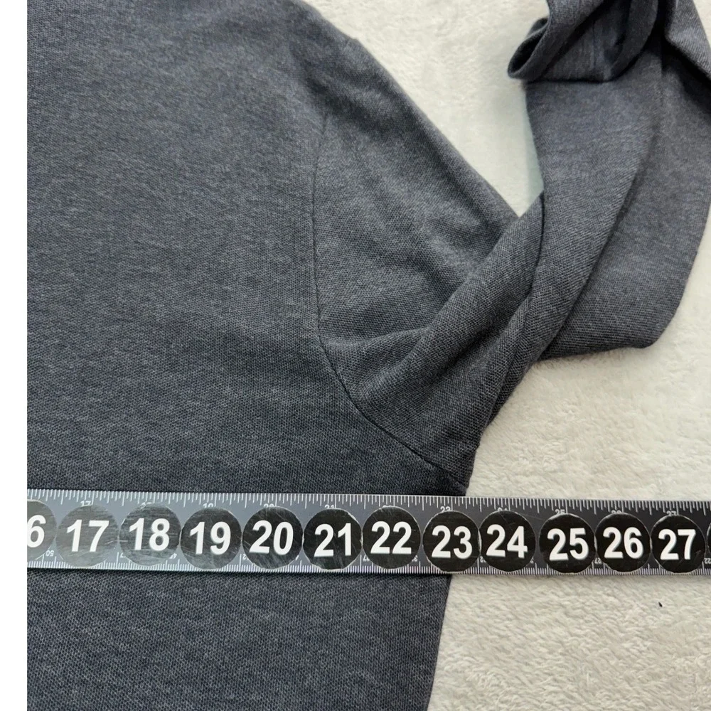 Vineyard Vines 1/4 Zip Pullover Mens Large Gray Pima Cotton Mock Neck Sweater